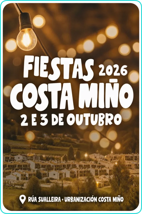 Cartel de Festas Costa Miño 2026
